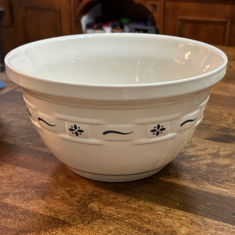 Longaberger Classic Blue mixing bowl 10” - Picture 1 of 4